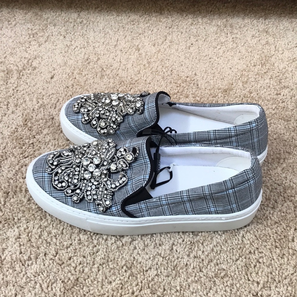 New! ZARA size 6 grey embellished loafers - Picture 8 of 8